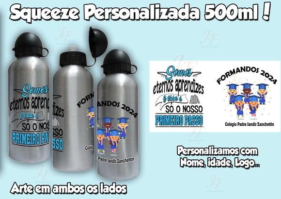 Squeeze Alumínio 500 ml Personalizada Formatura Formandos