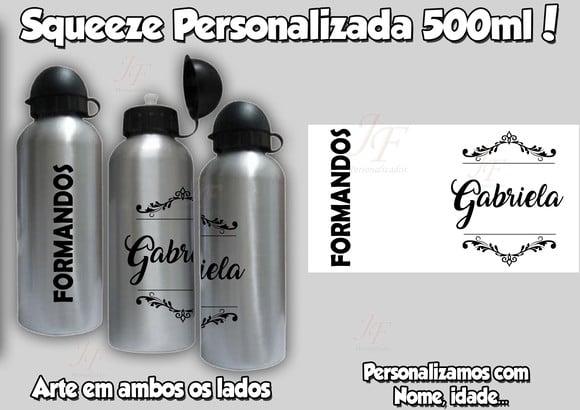 Squeeze Alumínio 500 ml Personalizada Formandos Formatura