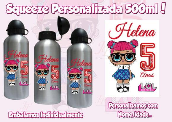 Squeeze Garrafinha 500 ml Personalizada Boneca Lol Surprise