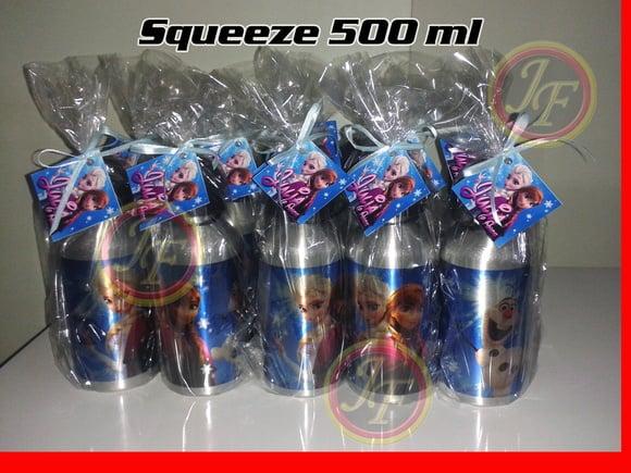 Squeeze Garrafinha Alumínio 500 ml Frozen Personalizado