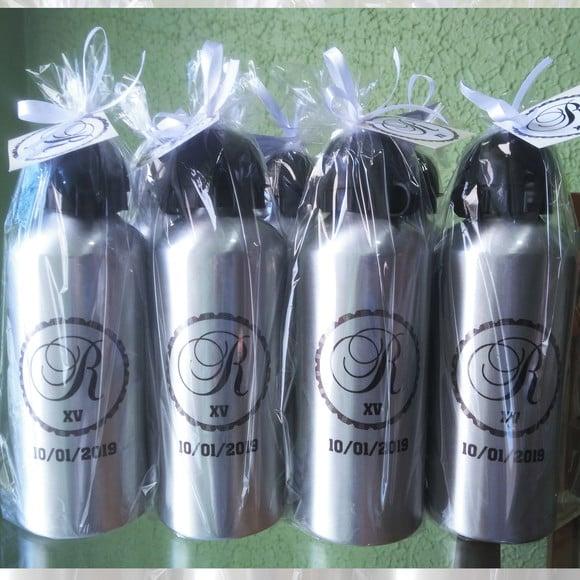 Squeeze Garrafinha Alumínio 500 ml Personalizada 15 Anos