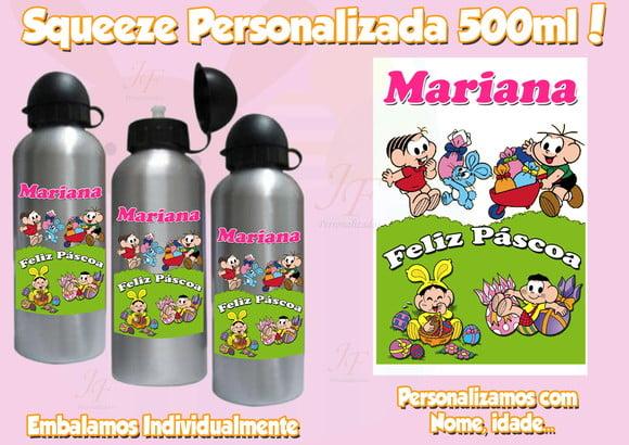 Squeeze Garrafinha Alumínio 500 ml Personalizada Páscoa