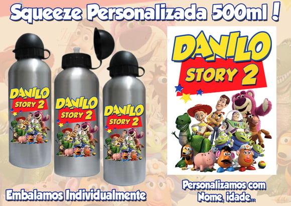 Squeeze Garrafinha Alumínio 500 ml Personalizada Toy Story