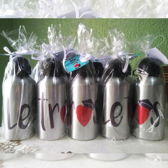 Squeeze Garrafinha Alumínio 500ml Personalizada Curso Letras