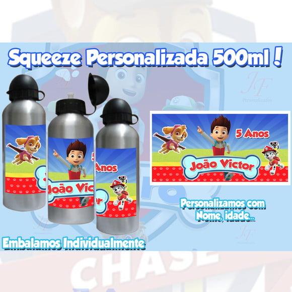Squeeze Garrafinha Alumínio Personalizada Patrulha Canina