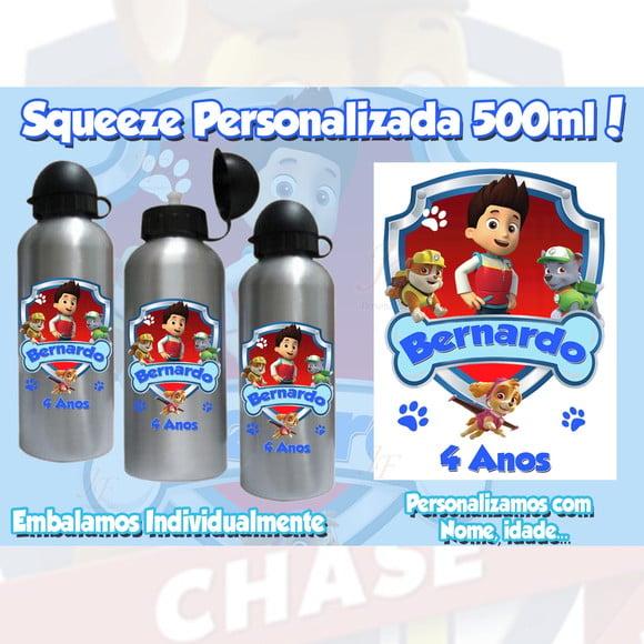 Squeeze Garrafinha Alumínio Personalizada Patrulha Canina