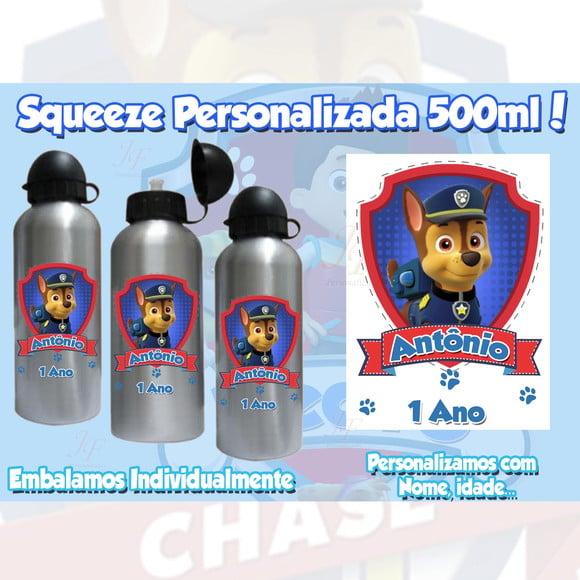 Squeeze Garrafinha Alumínio Personalizada Patrulha Canina