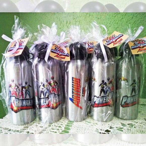 Squeeze Garrafinha Alumínio Personalizada Power Rangers