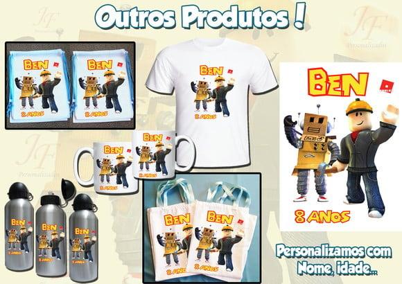 Squeeze Garrafinha em Alumínio 500 ml Personalizada Roblox