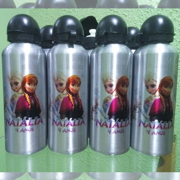 Squeeze Garrafinha em Alumínio 500 ml Personalizado Frozen
