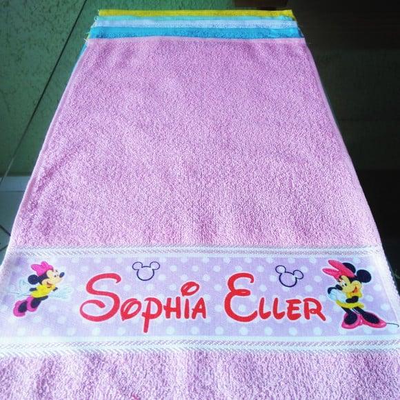 Toalhinha de Mãos Personalizada_Várias cores_Minnie