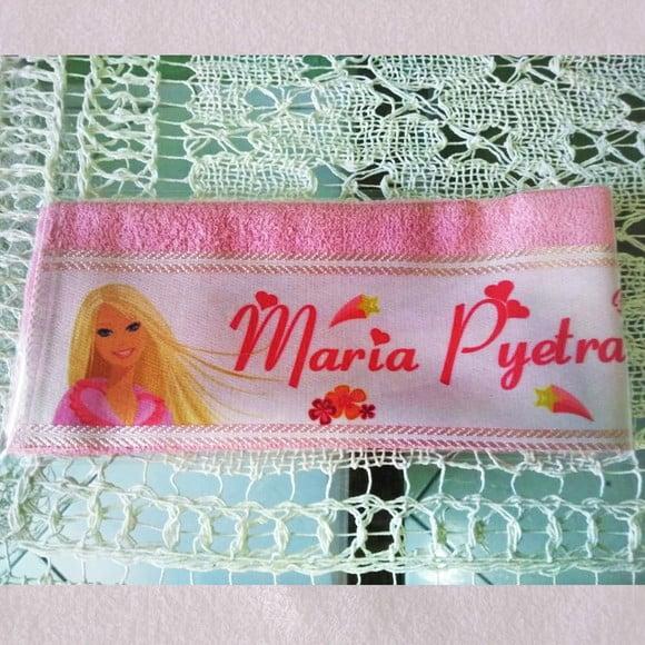 Toalhinha de Mãos Personalizada_Várias cores_Princesa Barbie