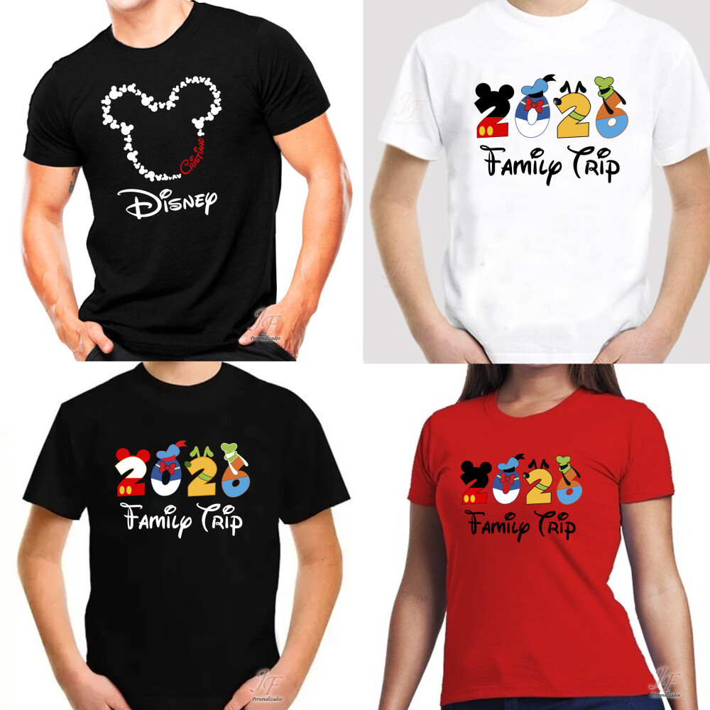 Camisetas Família Disney Personalizadas | 05 Unidades | Camisa V