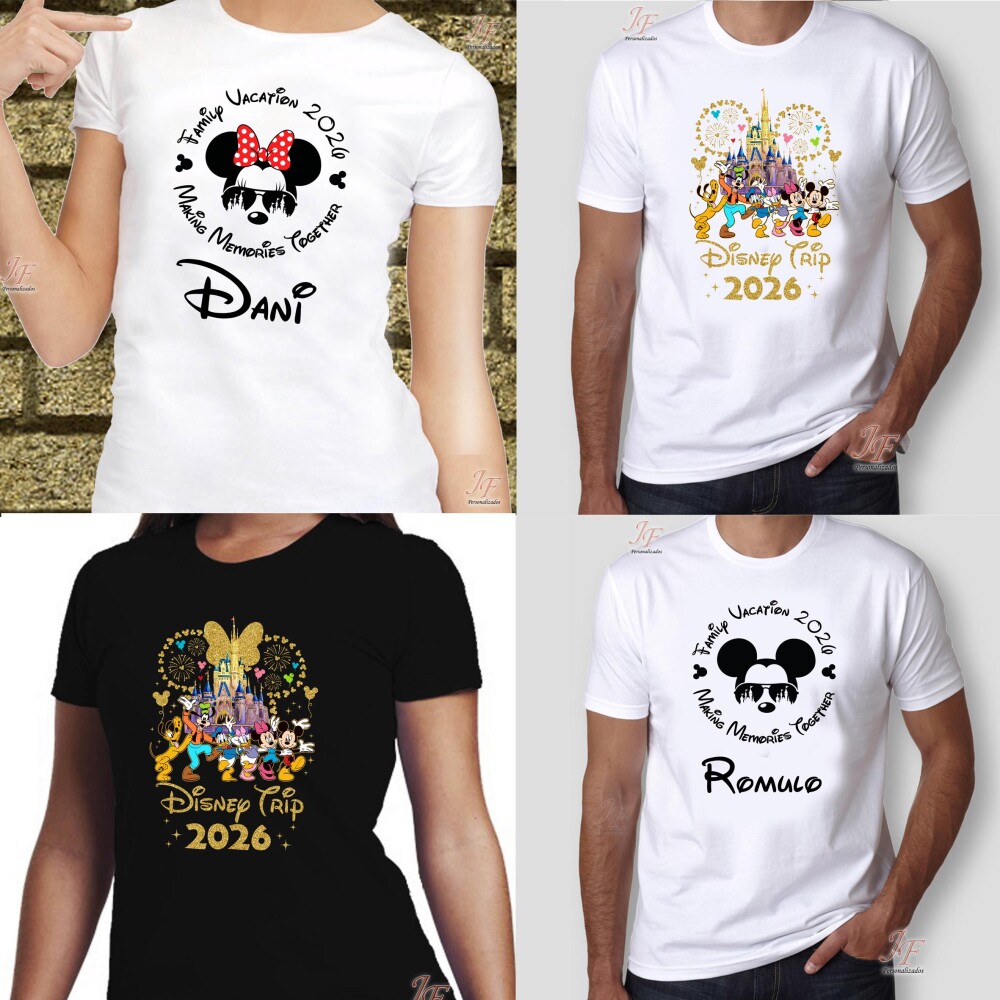 Camisetas Família Disney Personalizadas | 05 Unidades | Camisa V