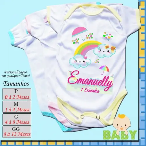 01 Body Bebê Infantil Personalizado