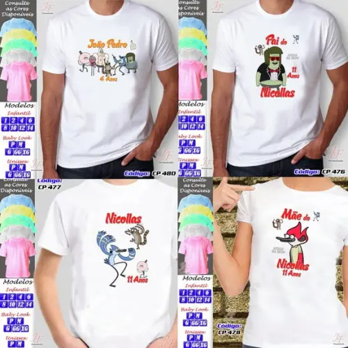 01 Camiseta Adulto Infantil Apenas um Show Personalizada