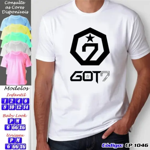 01 Camiseta Adulto Infantil Personalizada Got 7