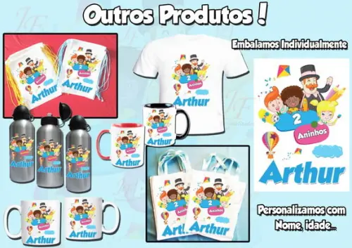 01 Camiseta Adulto Infantil Personalizada Mundo Bita