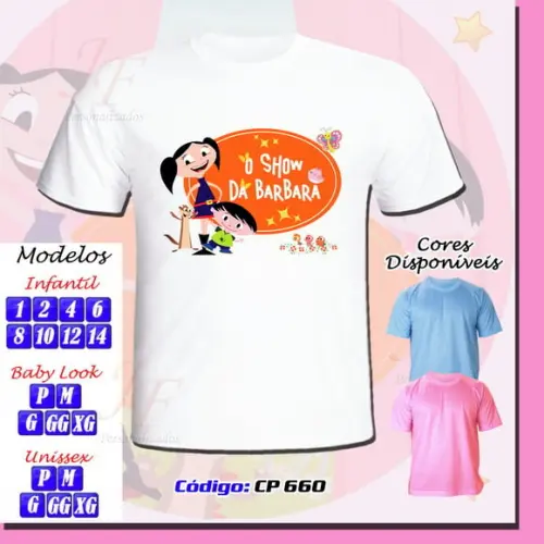 01 Camiseta Adulto Infantil Personalizada Show da Luna