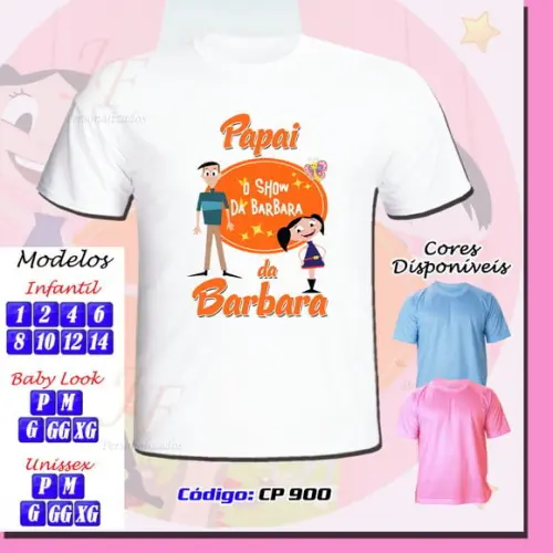 01 Camiseta Adulto Infantil Personalizada Show da Luna