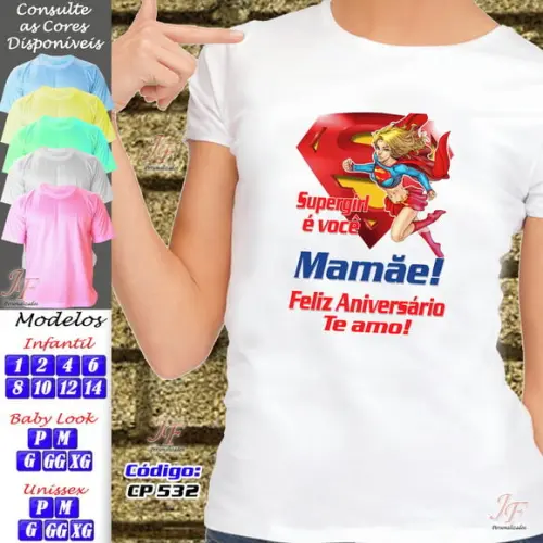 01 Camiseta Adulto Infantil Superman Personalizada