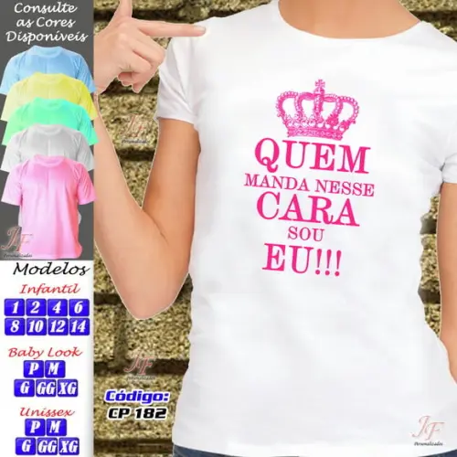 01 Camiseta Esse Cara Sou Eu Personalizada