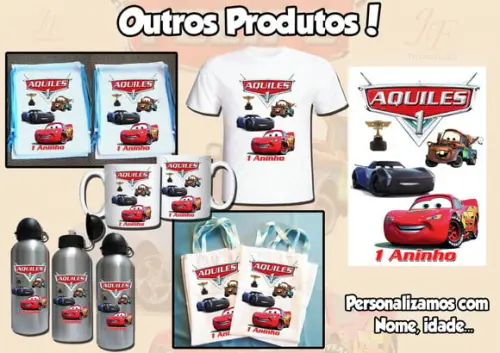 01 Camiseta Macqueen Filme Carros Personalizada