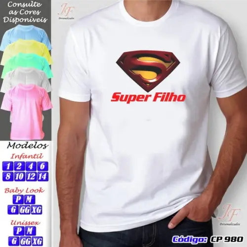 01 Camiseta Personalizada Adulto Infantil Amo meus Filhos