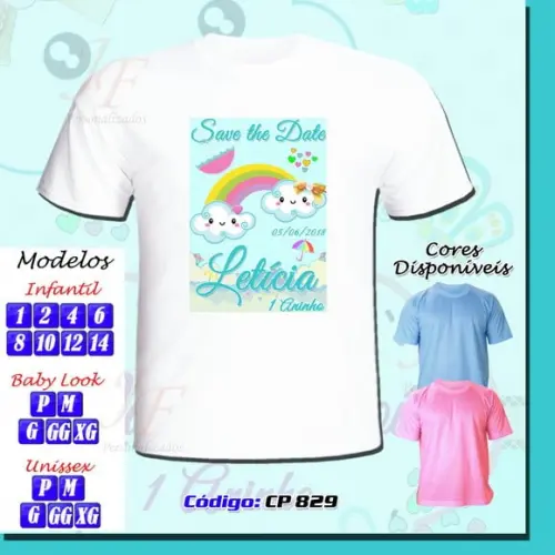 01 Camiseta Personalizada Chuva de Amor Chuva de Bençãos