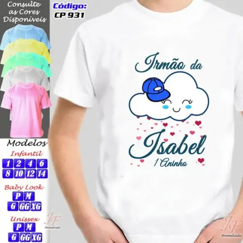 01 Camiseta Personalizada Chuva de Amor Chuva de Bençãos