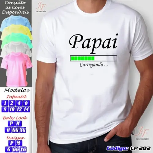 01 Camiseta Personalizada Contém 1 Papai Babão