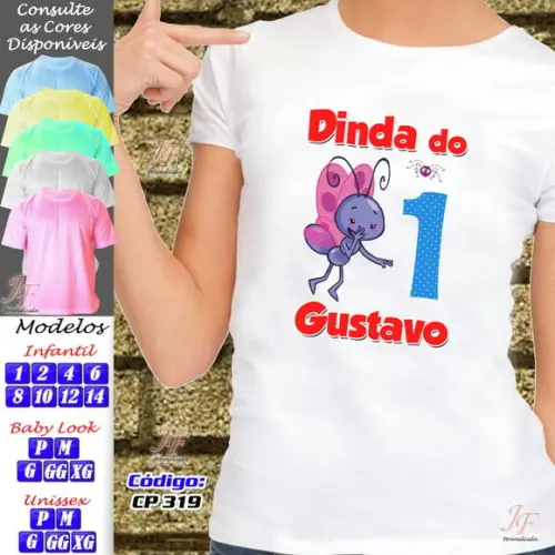 01 Camiseta Personalizada Galinha Pintadinha