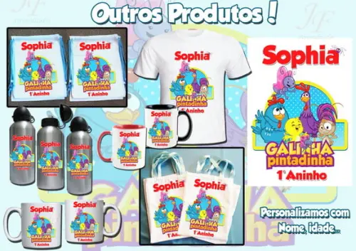 01 Camiseta Personalizada Galinha Pintadinha