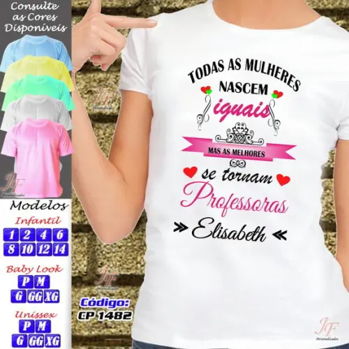 01 Camiseta Professor Personalizada Dia dos Mestres