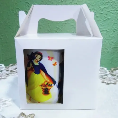 01 Caneca Cerâmica 350 ml Personalizada Branca de Neve