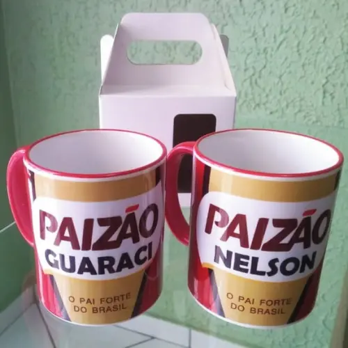01 Caneca Cerâmica 350 ml Personalizada Dia dos Pais