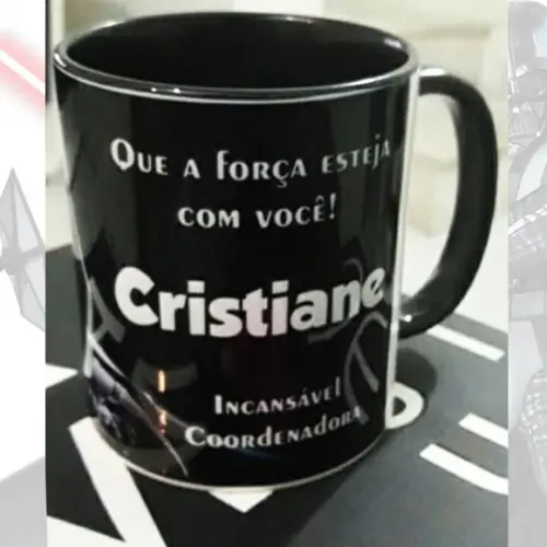 01 Caneca Cerâmica 350 ml Personalizada StarWars Darth Vader