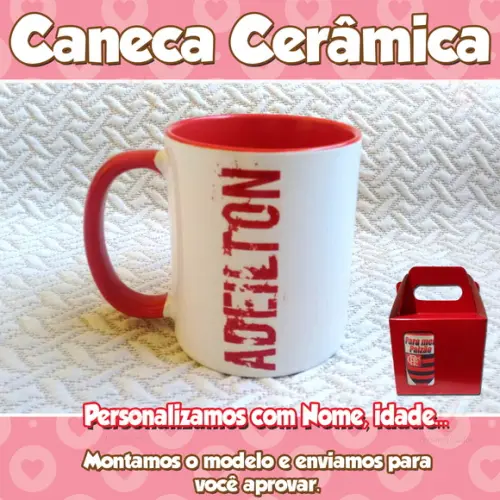 01 Caneca Cerâmica Papai Personalizada