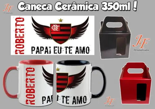 01 Caneca Cerâmica Papai Personalizada