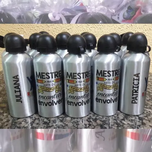01 Squeeze Alumínio 500 ml Personalizada Professor Formatura