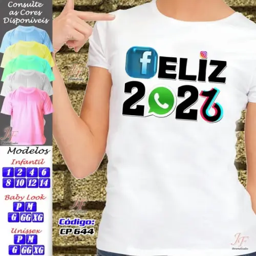 03 Camisetas Personalizadas Reveillon Feliz Natal Ano Novo