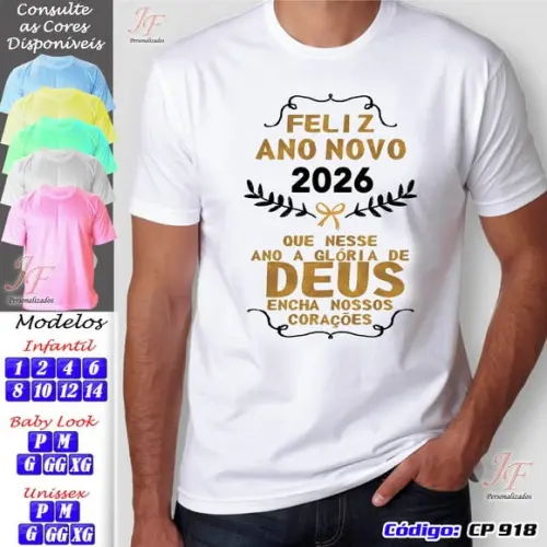 13 Camisetas Personalizadas Feliz Natal Reveillon Ano Novo