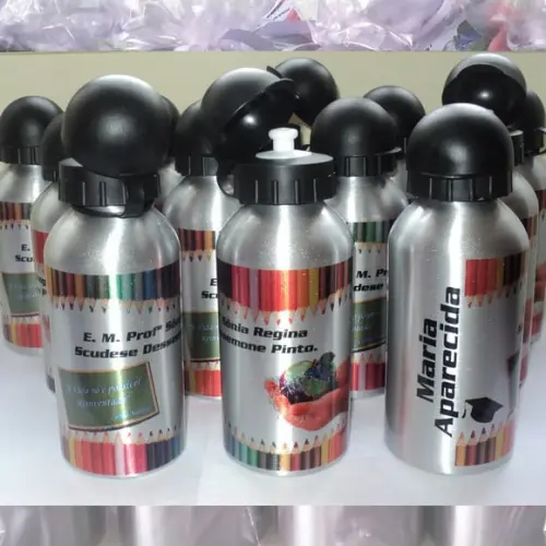 50 Squeezes Alumínio 500 ml Personalizadas Formaturas