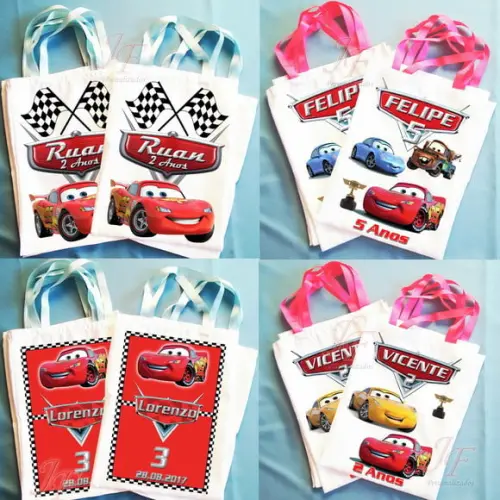 Bolsinha Ecobag Personalizada Filme Carros Macqueen