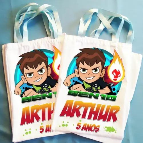 Bolsinha Ecobag Sacolinha Personalizada Ben 10