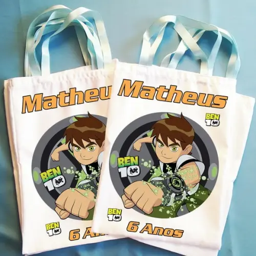 Bolsinha Ecobag Sacolinha Personalizada Ben 10