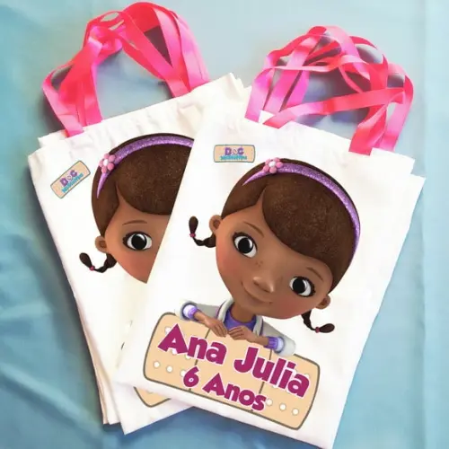 Bolsinha Ecobag Sacolinha Personalizada Doutora Brinquedos