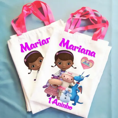 Bolsinha Ecobag Sacolinha Personalizada Doutora Brinquedos