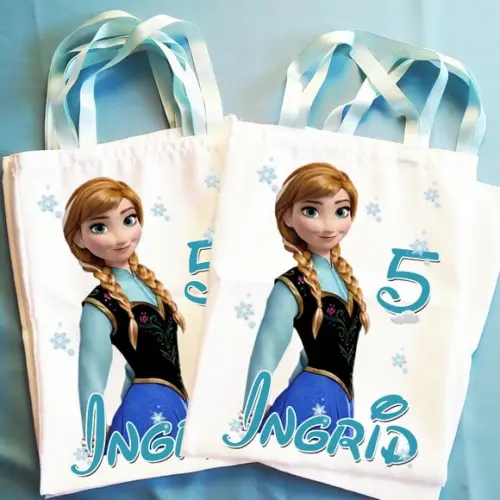 Bolsinha Ecobag Sacolinha Personalizada Frozen