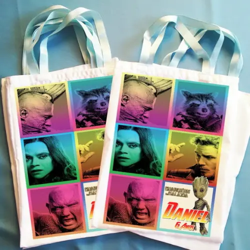 Bolsinha Ecobag Sacolinha Personalizada Guardiões da Galáxia